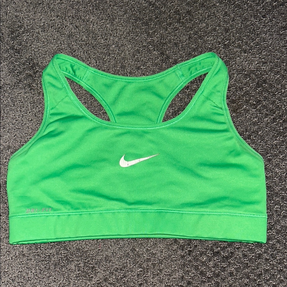 Nike Green Sports Bra with Racerback Design